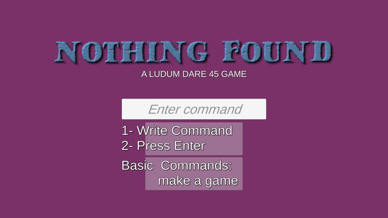 Nothing Found a Ludum Dare 45 game