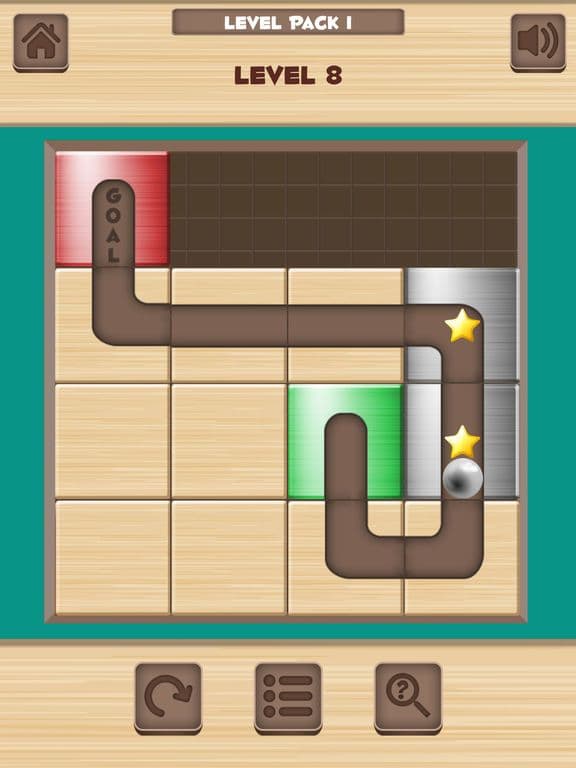 Ball Unblock - Slide the blocks and roll the ball