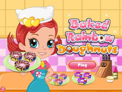 Baked Rainbow Doughnuts screenshot 2