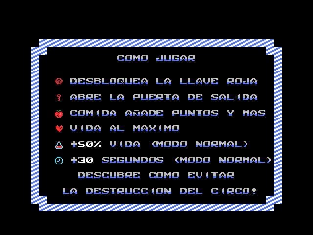 The Circus Mystery Deluxe MSX screenshot 3