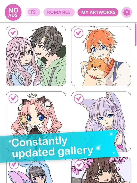 Kawaii Anime Coloring Book