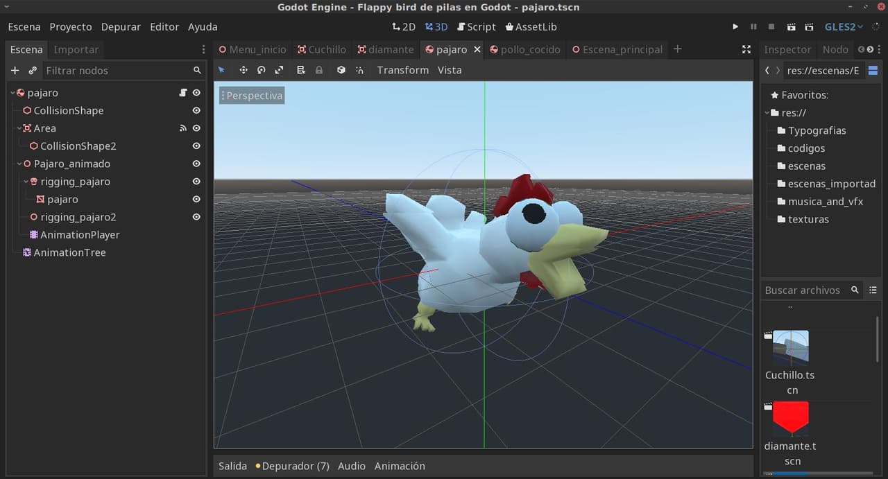 FlappyBird de pilas en Godot screenshot 2