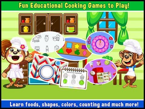 Preschool Educational Zoo Kitchen Games for Toddler | play children mini shape & alphabet learning puzzles for kids screenshot 2