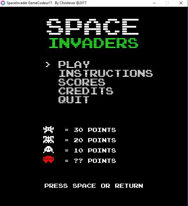 SpaceInvader Pur Code screenshot 2