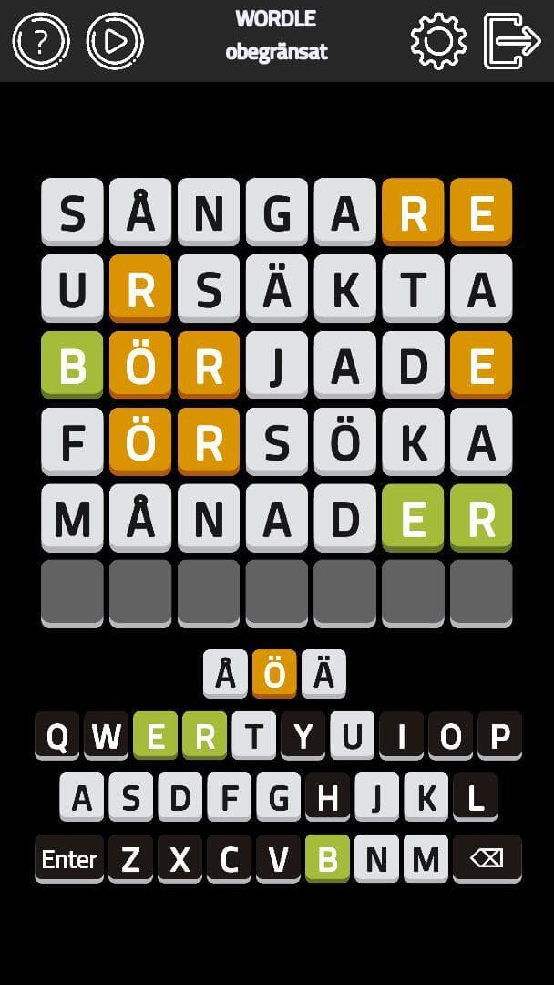 Wordle svenska screenshot 5