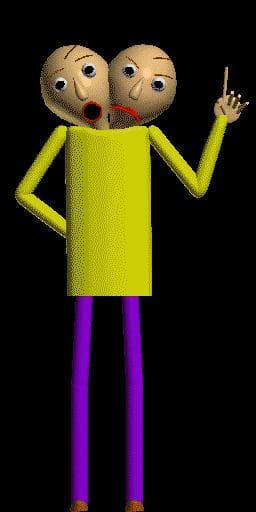 Two headded baldi as daddy dearest