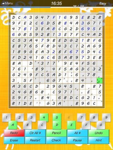 ⊲Sudoku 16x16 screenshot 5