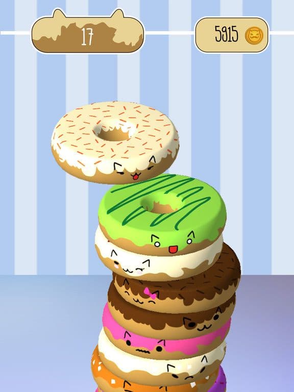 Donut Kitty Cats Tower Stack 3D screenshot 4