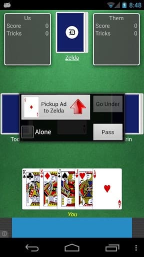 Euchre (free) screenshot 2