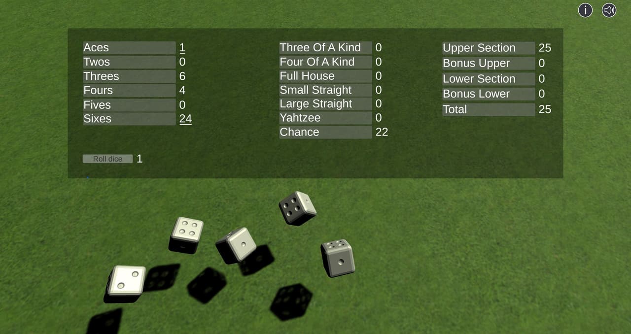 3D Yahtzee Deluxe screenshot 2