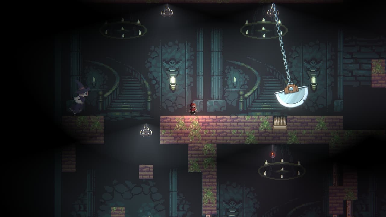 red riding hood on something while trying to climb up the tower real fast, dodging spells and traps screenshot 2