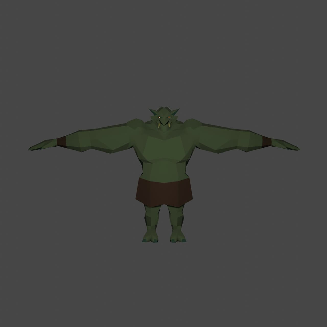 Lowpoly Troll 3D model FBX format screenshot 2