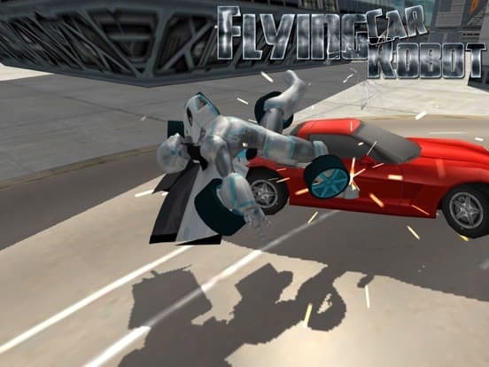 Flying Car Robot Flight Drive Simulator Game 2017 screenshot 4