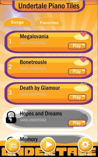 Megalovania Piano Tiles - Undertale π screenshot 3
