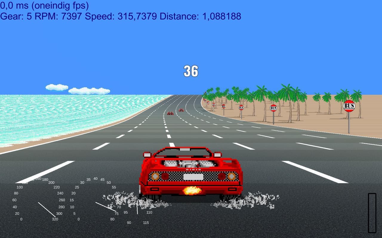 Turbo Outrun clone screenshot 3