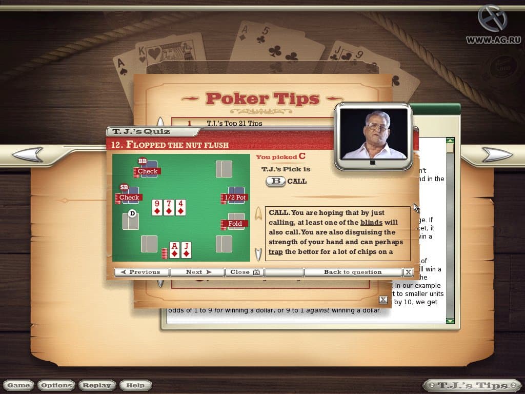 World Class Poker with T.J. Cloutier