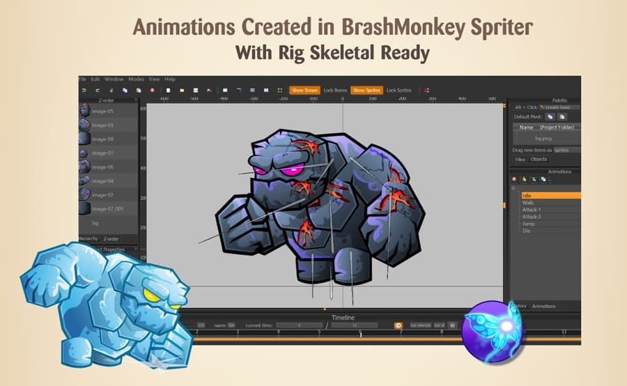 Stone Giants Game Sprites