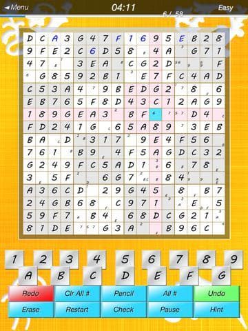 ⊲Sudoku 16x16 screenshot 3