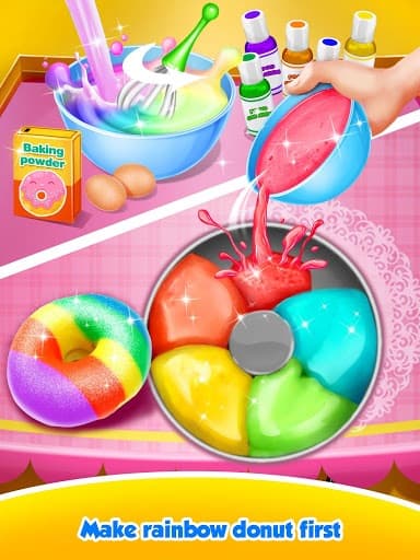 Unicorn Rainbow Donut - Sweet Desserts Bakery Chef screenshot 3