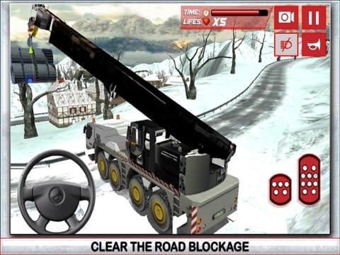 Snow Truck Driver Simulator 3D – Drive the big crane and clear up ice from frozen road screenshot 2