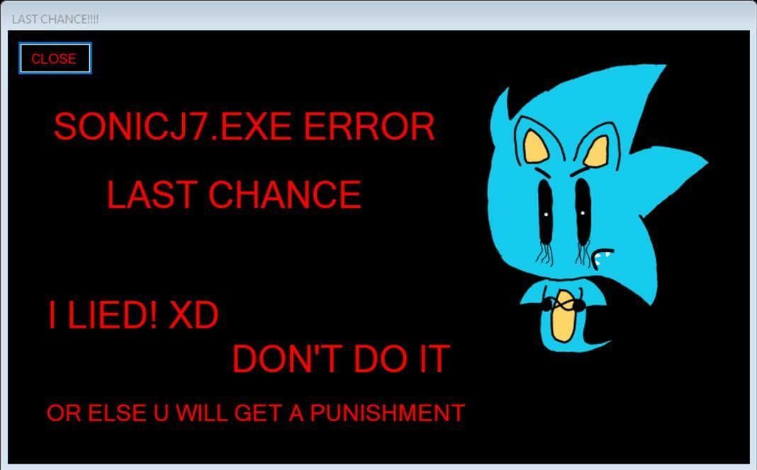 SonicJ7 Error screenshot 5