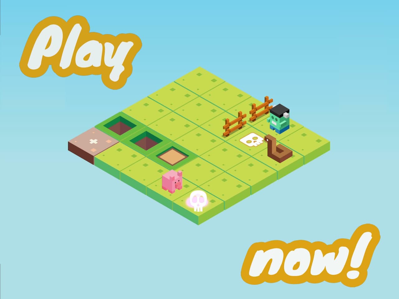 Zombie Puzzle: Save the Chicks. Zombie Catchers!