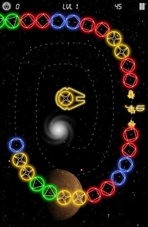 Neon Marble: Space Rush screenshot 3