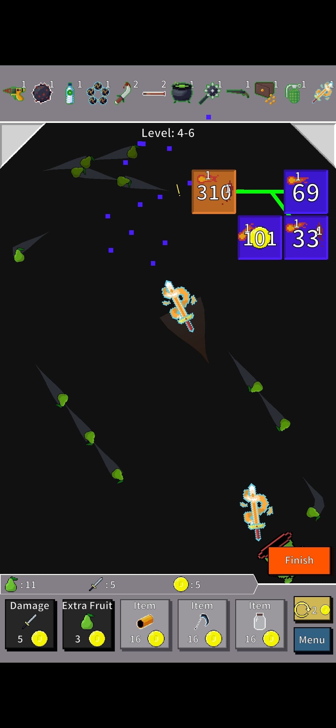 Fruits vs. Squares: Rougelike Brick Breaker screenshot 3