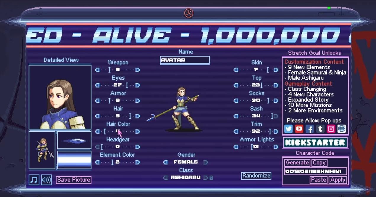 Midnight Wave: Character Creator