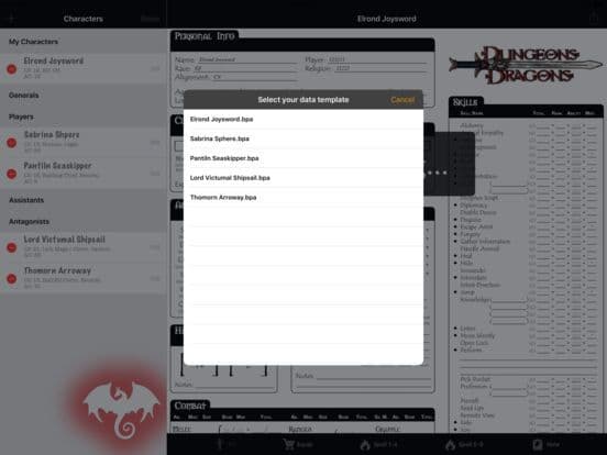 Real Sheet: D&D 3.0 ∞