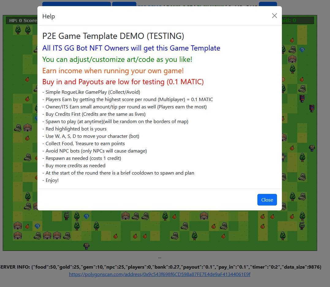 Play 2 Earn Multiplayer Game Template