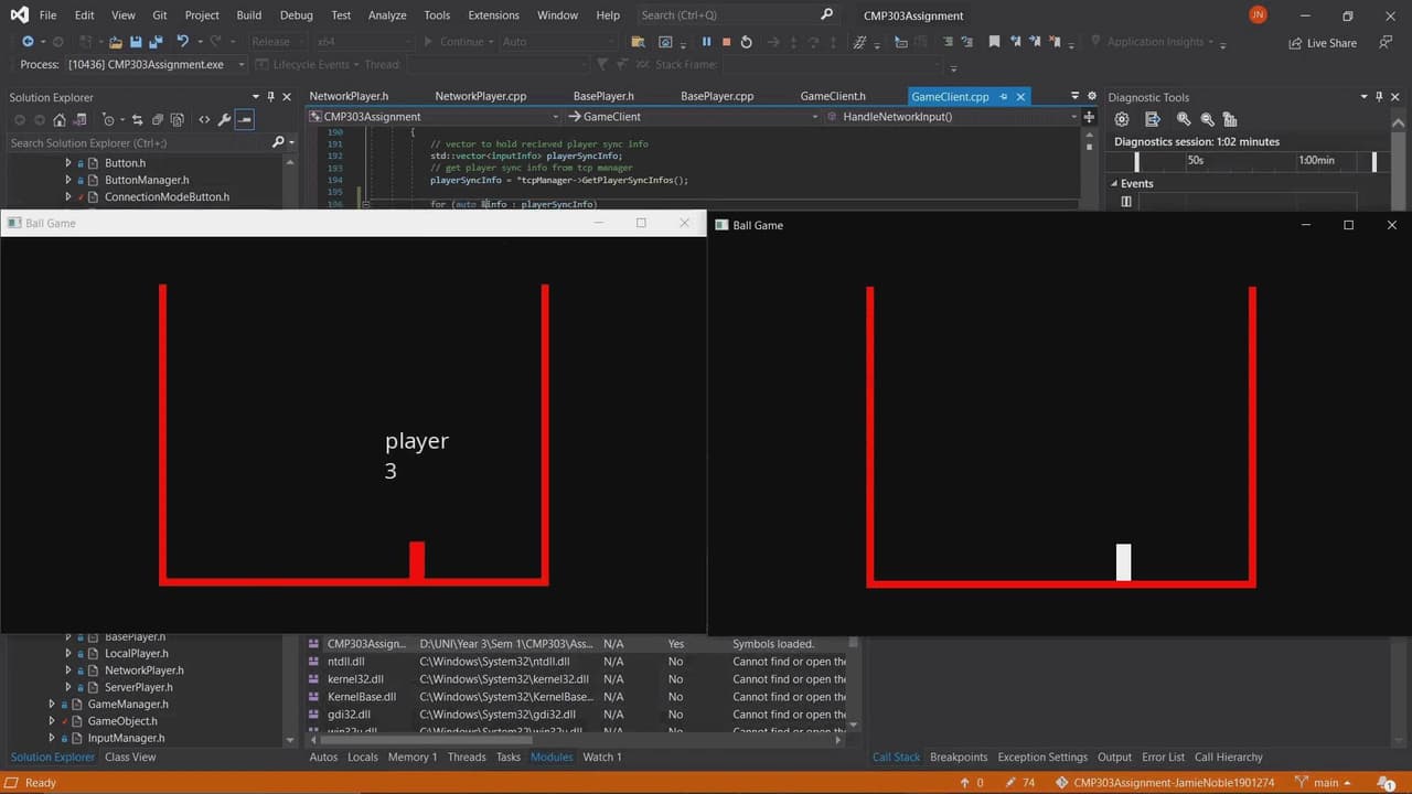 SFML + BOX2D (C++) Networked Client Server Physics Platformer Prototype screenshot 4