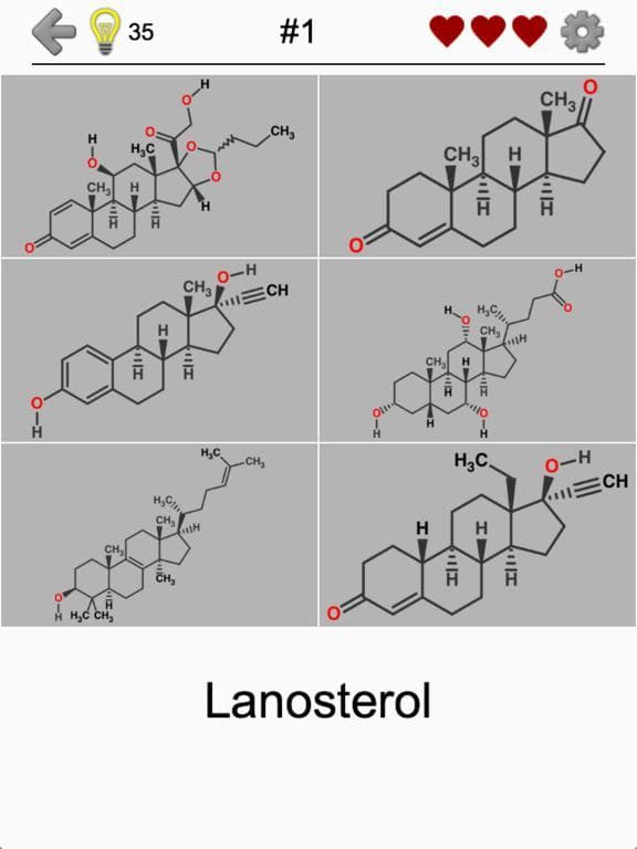 Steroids - Chemical Formulas