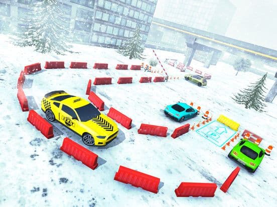 Xmas Taxi Parking Simulator 3D - Snow Drive 2017 screenshot 4