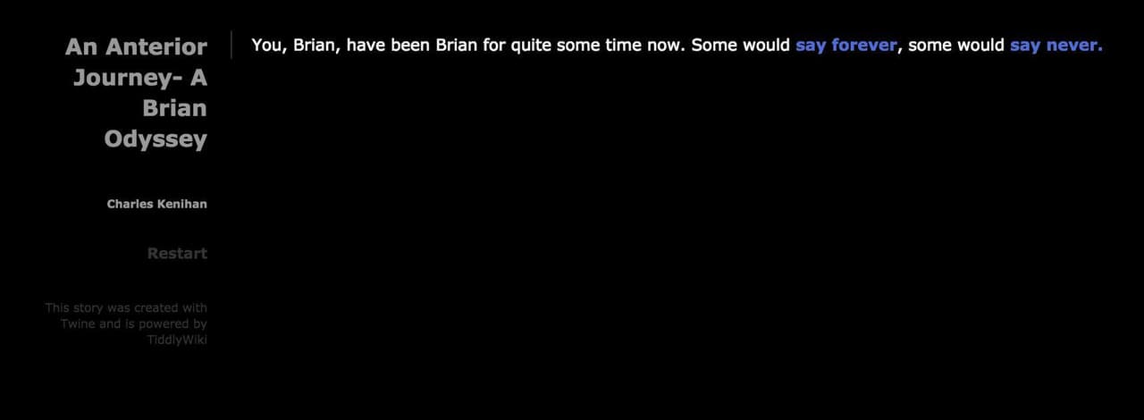 An Anterior Journey: A Brian Odyssey