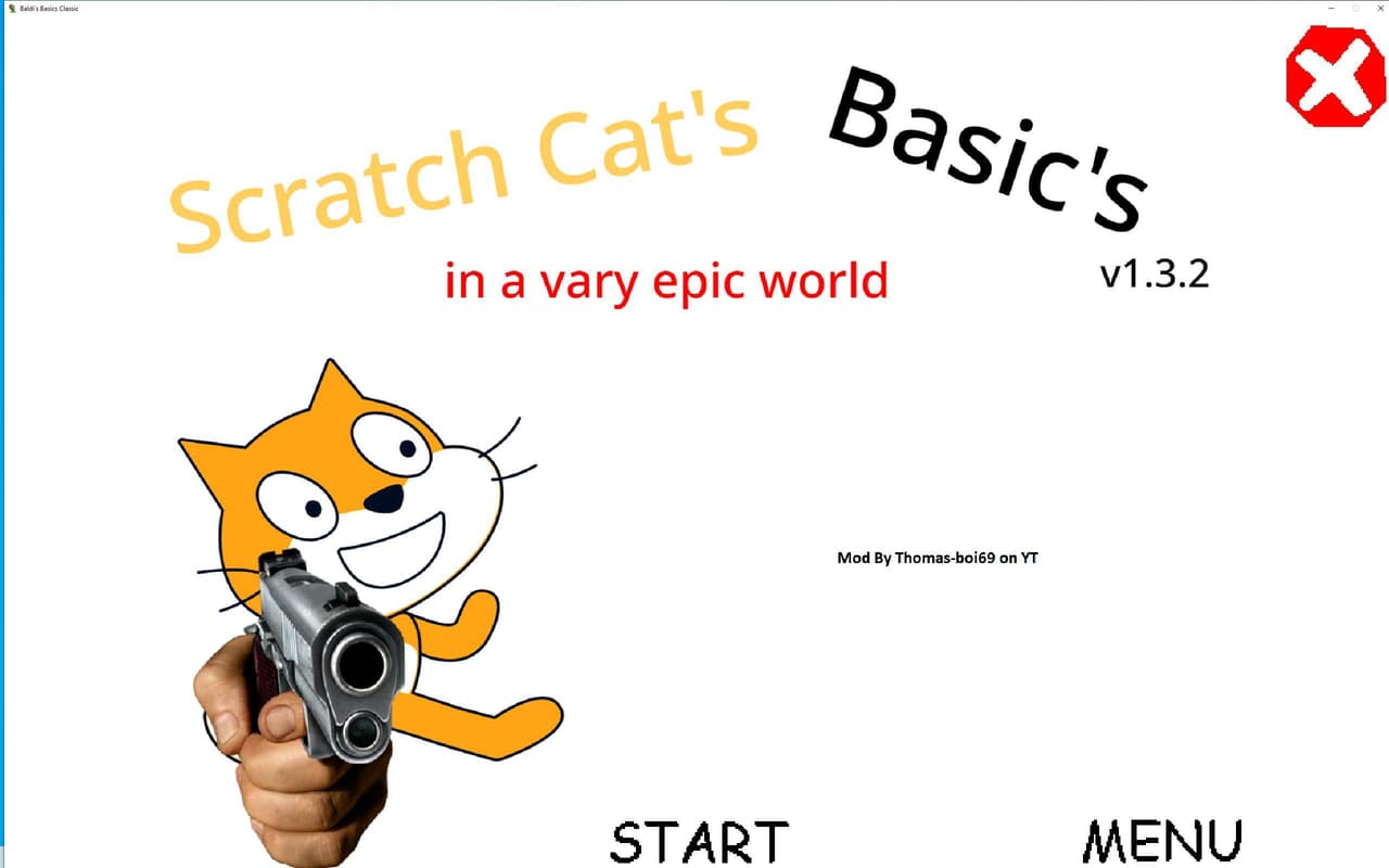 Baldis Basic But Scratch cat is in it screenshot 6