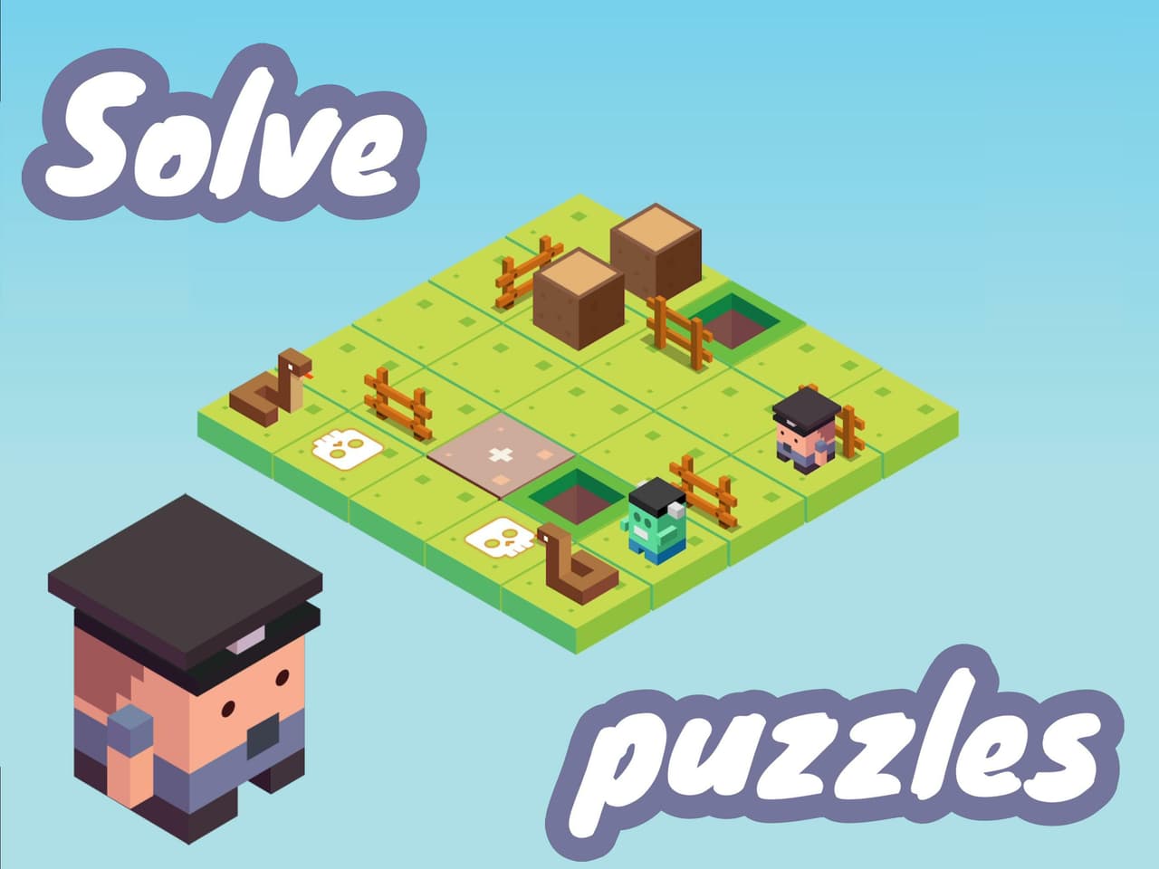 Zombie Puzzle: Save the Chicks. Zombie Catchers! screenshot 2