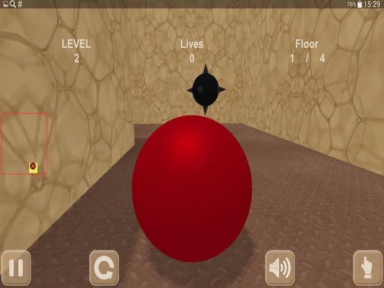 Red ball & maze. Inside View