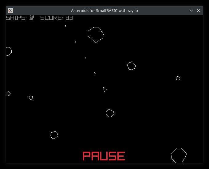 Asteroids for SmallBASIC