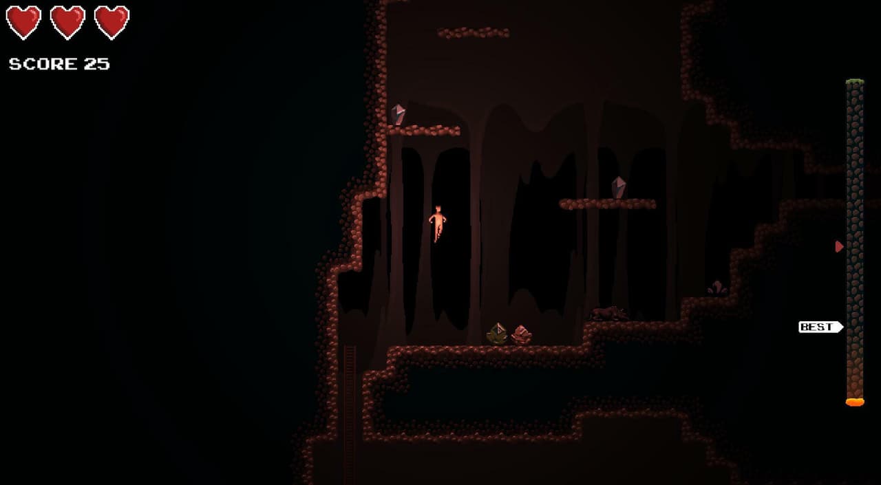 Crystal Caverns (itch) (Jamie Buttenshaw) screenshot 2