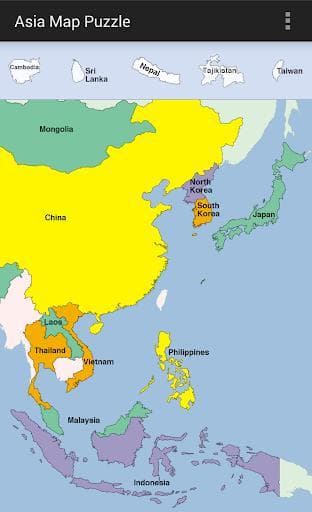 Asia Map Puzzle screenshot 3