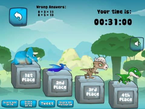 Dino Math Racing screenshot 3