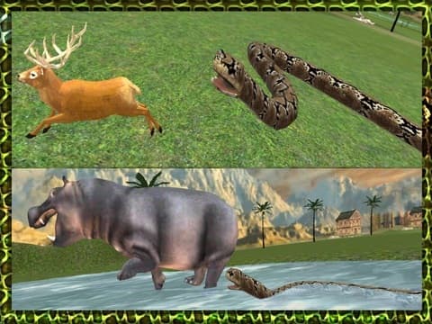 Real Anaconda Snake Simulator 3D: Hunt for wolf, bear, tiger & survive in the jungle screenshot 4