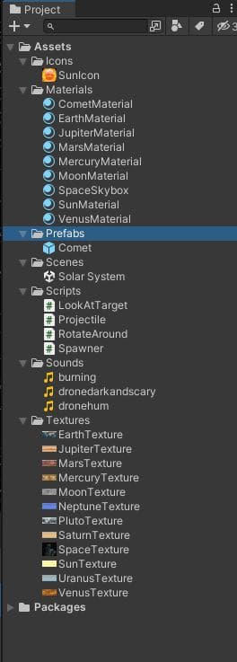 Unity Solar System Project (raging-loon)