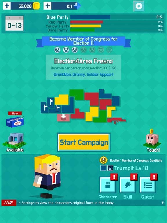 Pick Me Up - Be the president! screenshot 3