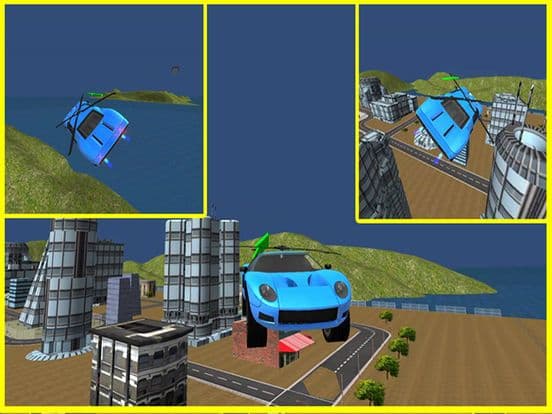 Flying Car Helicopter - Future Driving Stunts - Airplane Flight Pilot screenshot 5
