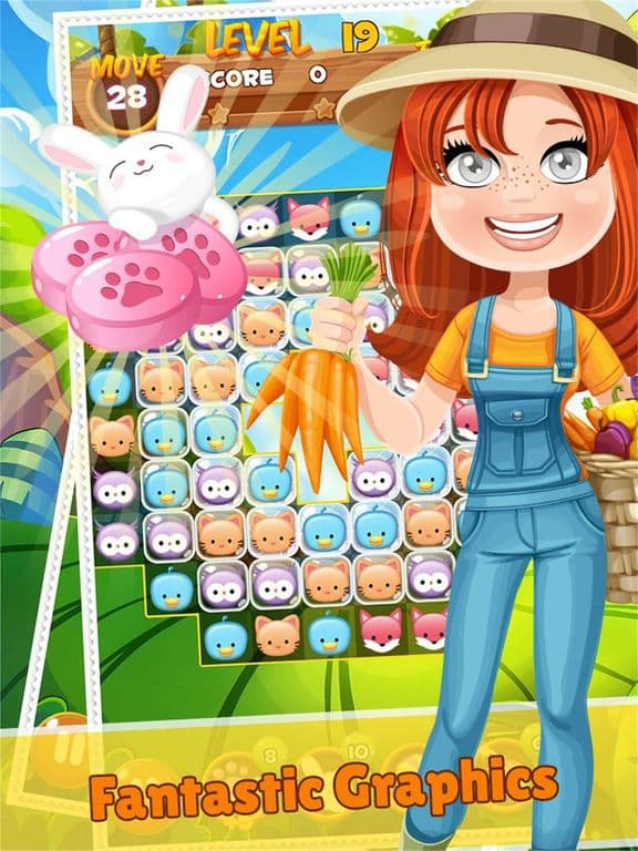 Happy Farm Crush Forest Challenge - Addictive Swap Match 3 Animals Fun Puzzles Games Free screenshot 4