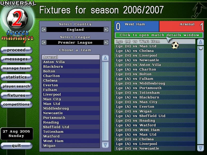Universal Soccer Manager 2 screenshot 3