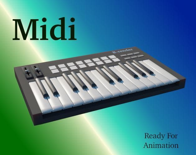 Midi Keyboard 3D model