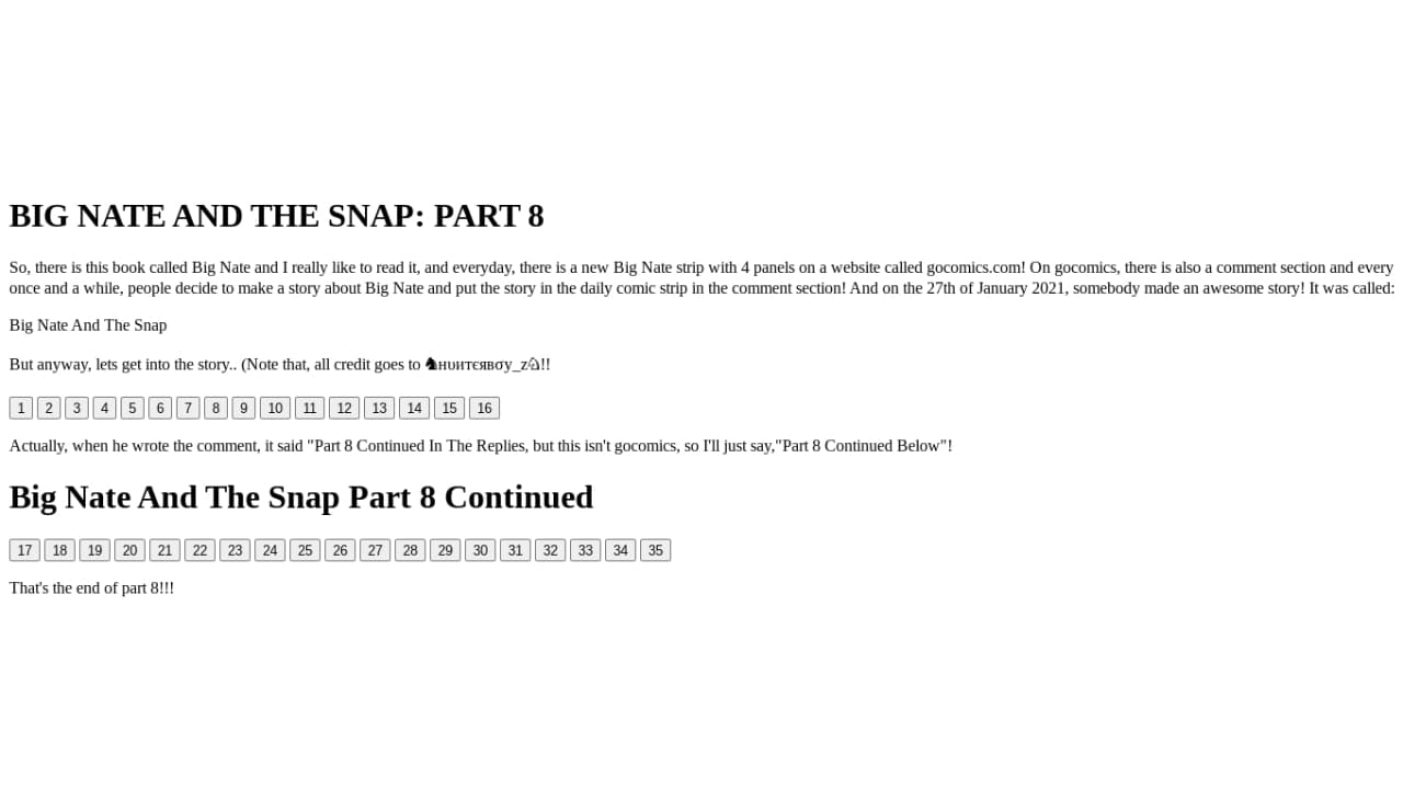 Big Nate And The Snap Part 8